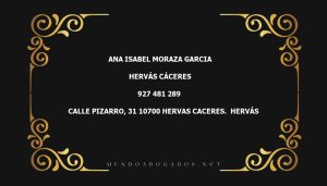 abogado Ana Isabel Moraza Garcia en la localidad de Hervás