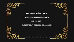 abogado Ana Isabel Nuñez Yusta en la localidad de Pozuelo de Alarcon