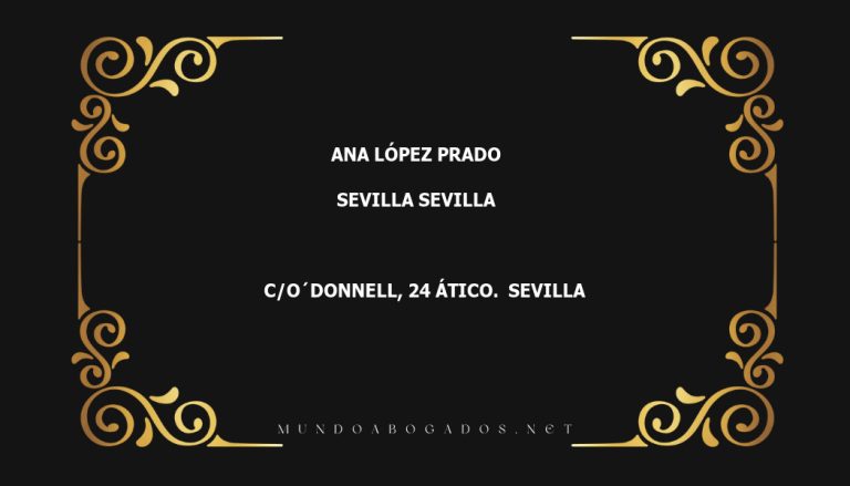 abogado Ana López Prado en la localidad de Sevilla