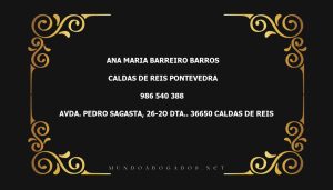 abogado Ana Maria Barreiro Barros en la localidad de Caldas de Reis