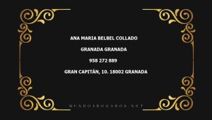 abogado Ana Maria Belbel Collado en la localidad de Granada