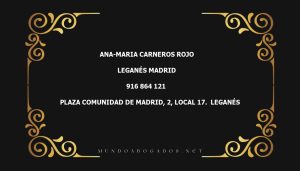 abogado Ana-Maria Carneros Rojo en la localidad de Leganés