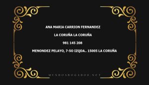 abogado Ana Maria Carrion Fernandez en la localidad de La Coruña