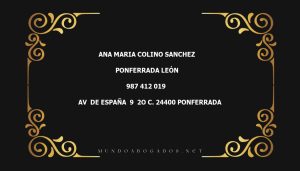 abogado Ana Maria Colino Sanchez en la localidad de Ponferrada