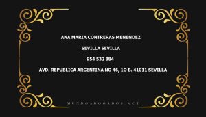 abogado Ana Maria Contreras Menendez en la localidad de Sevilla