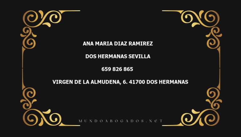 abogado Ana Maria Diaz Ramirez en la localidad de Dos Hermanas