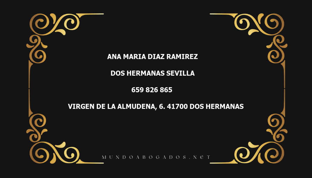 abogado Ana Maria Diaz Ramirez en la localidad de Dos Hermanas