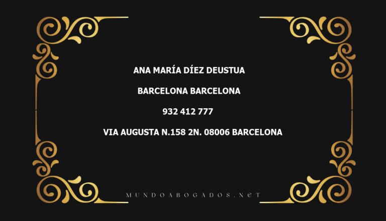 abogado Ana María Díez Deustua en la localidad de Barcelona