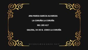 abogado Ana Maria Garcia Alvariza en la localidad de La Coruña