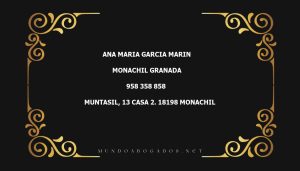 abogado Ana Maria Garcia Marin en la localidad de Monachil