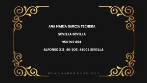 abogado Ana Maria Garcia Techera en la localidad de Sevilla