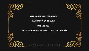 abogado Ana Maria Gil Fernandez en la localidad de La Coruña