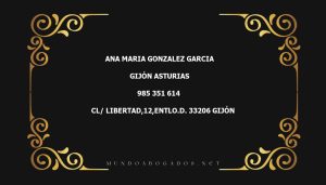 abogado Ana Maria Gonzalez Garcia en la localidad de Gijón