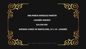 abogado Ana Maria Gonzalez Martin en la localidad de Leganés