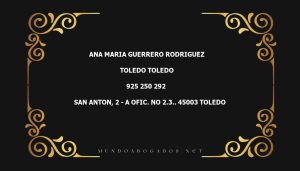 abogado Ana Maria Guerrero Rodriguez en la localidad de Toledo