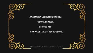 abogado Ana Maria Lebron Bermudez en la localidad de Osuna