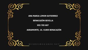 abogado Ana Maria Limon Gutierrez en la localidad de Benacazón