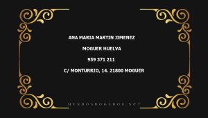 abogado Ana Maria Martin Jimenez en la localidad de Moguer