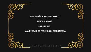 abogado Ana María Martín Platero en la localidad de Nerja