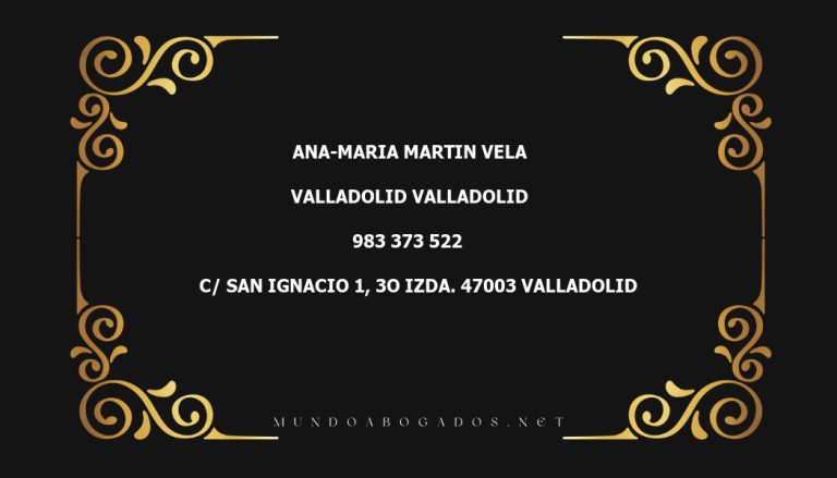 abogado Ana-Maria Martin Vela en la localidad de Valladolid