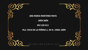 abogado Ana Maria Martinez Mata en la localidad de Jaén