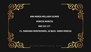 abogado Ana Maria Mellado Olmos en la localidad de Murcia