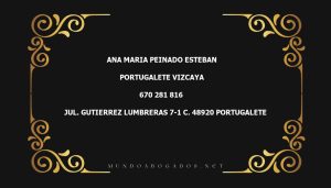 abogado Ana Maria Peinado Esteban en la localidad de Portugalete