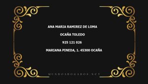 abogado Ana Maria Ramirez De Loma en la localidad de Ocaña