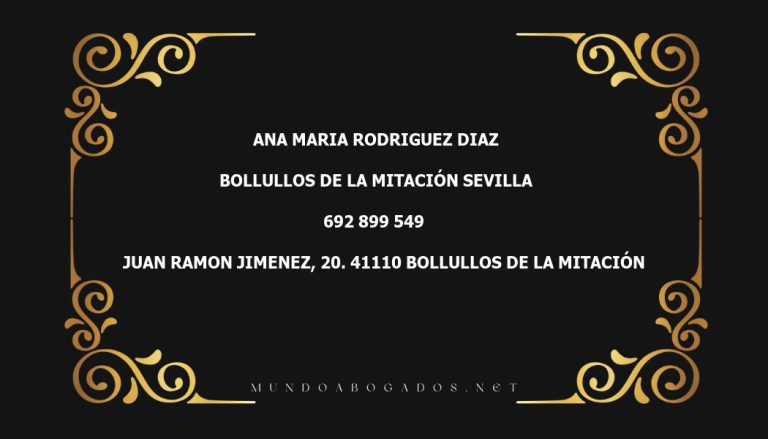 abogado Ana Maria Rodriguez Diaz en la localidad de Bollullos de la Mitación