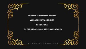 abogado Ana Maria Ruanova Aranaz en la localidad de Valladolid