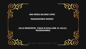 abogado Ana Maria Salinas Lopez en la localidad de Majadahonda