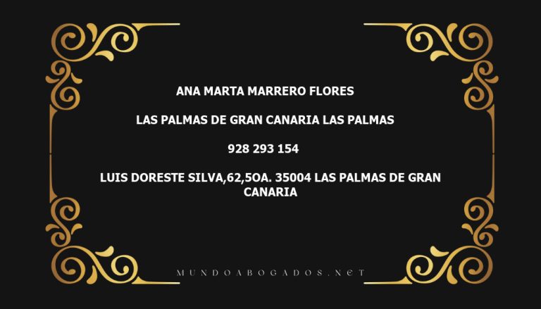 abogado Ana Marta Marrero Flores en la localidad de Las Palmas de Gran Canaria