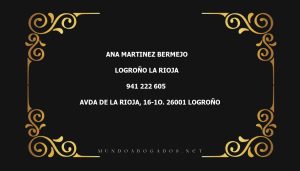 abogado Ana Martinez Bermejo en la localidad de Logroño