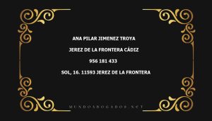 abogado Ana Pilar Jimenez Troya en la localidad de Jerez de la Frontera