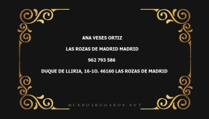 abogado Ana Veses Ortiz en la localidad de Las Rozas de Madrid