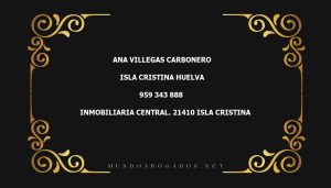 abogado Ana Villegas Carbonero en la localidad de Isla Cristina