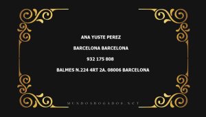 abogado Ana Yuste Perez en la localidad de Barcelona