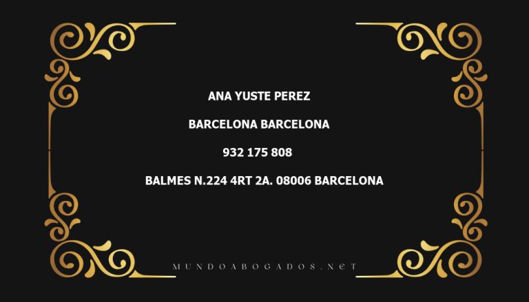 abogado Ana Yuste Perez en la localidad de Barcelona