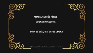 abogado Anabel Cortés Pérez en la localidad de Odena