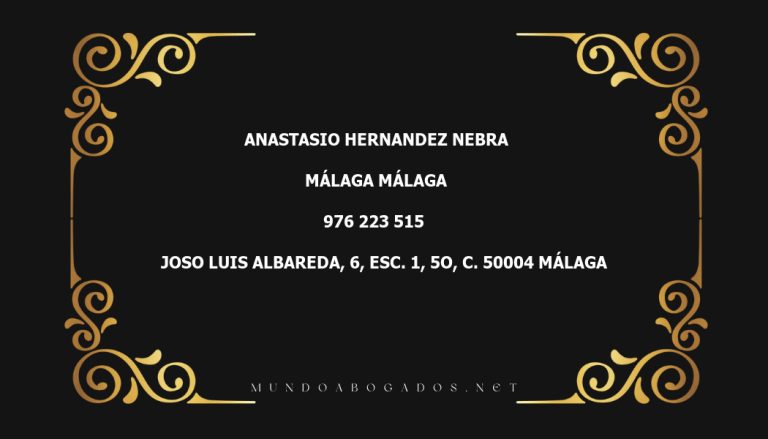 abogado Anastasio Hernandez Nebra en la localidad de Málaga