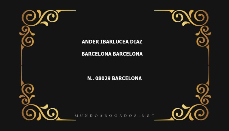 abogado Ander Ibarlucea Diaz en la localidad de Barcelona