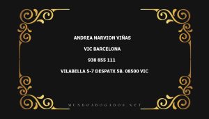 abogado Andrea Narvion Viñas en la localidad de Vic