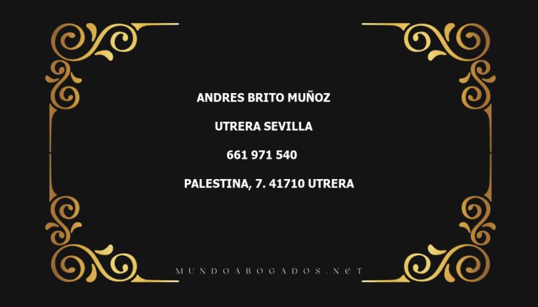 abogado Andres Brito Muñoz en la localidad de Utrera