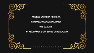 abogado Andres Cabrera Herrera en la localidad de Guadalajara