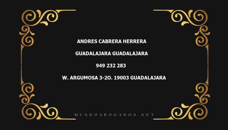 abogado Andres Cabrera Herrera en la localidad de Guadalajara