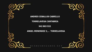 abogado Andres Ceballos Cabrillo en la localidad de Torrelavega