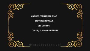 abogado Andres Fernandez Diaz en la localidad de Salteras