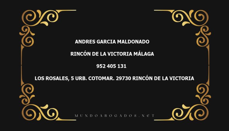 abogado Andres Garcia Maldonado en la localidad de Rincón de la Victoria