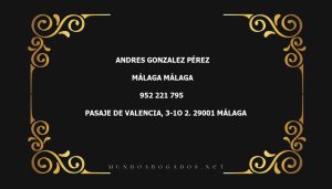 abogado Andres Gonzalez Pérez en la localidad de Málaga