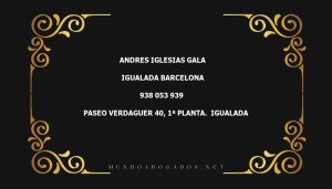 abogado Andres Iglesias Gala en la localidad de Igualada